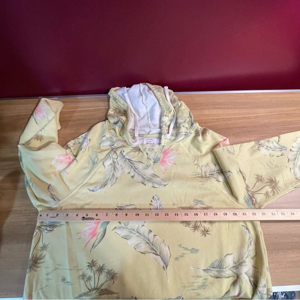 Billabong Yellow Pink Long Sleeve Hooded Sweatshirt - Picture 7 of 9